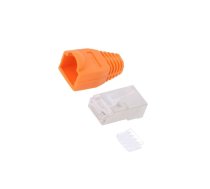 Connector: RJ45; plug; PIN: 8; Cat 6; shielded,with protection | LOG-MP0022O | MP0022O