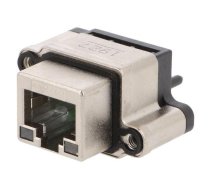 Connector: RJ45; socket; with LED; IP67; for panel mounting; THT | MRJR9481MC  | MRJR-9481-MC