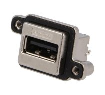 Connector: USB A; socket; MUSB; for panel mounting,screw; THT | MUSB-A511-00  | MUSB-A511-00