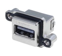 Connector: USB A; socket; MUSB; for panel mounting,screw; THT | MUSBR-A511-M0  | MUSBR-A511-M0