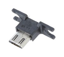 Connector: USB B micro; plug; ZX; flange (2 holes),on PCBs; PIN: 5 | ZX80-B-5SA-30 | ZX80-B-5SA(30)