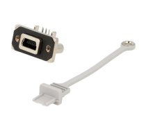 Connector: USB B mini; socket; MUSB; for panel mounting,screw | MUSB-B151-01  | MUSB-B151-01