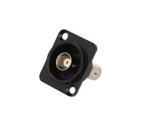 Coupler; BNC socket,both sides; insulated; 50Ω; black; Mat: metal | CP30125  | CP30125