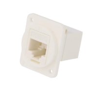 Coupler; FT; Cat: 5e; Layout: 8p8c; RJ45 socket,both sides; 19x24mm | CP30220XW  | CP30220W