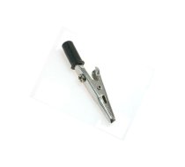 Crocodile clip; black; Grip capac: max.14mm; Socket size: 4mm | CRCL10-B