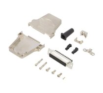 D-Sub; PIN: 25; plug; female; soldering; for cable; black | DTPK-P-25-DMS-K  | 6355-0033-13