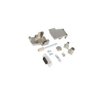 D-Sub; PIN: 9; plug; male; soldering; for cable; black | DSSK09-M-DMP-K  | DSSK09-M-DMP-K