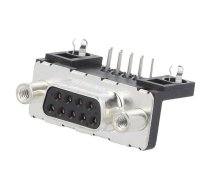 D-Sub; PIN: 9; socket; female; for panel mounting; angled 90°; 5A | D09S13A4GV00LF  | D09S13A4GV00LF