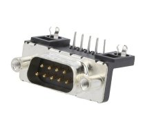 D-Sub; PIN: 9; socket; male; for panel mounting; angled 90°; 5A | D09P13A4GV00LF  | D09P13A4GV00LF