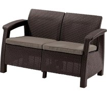 Dārza dīvāns divvietīgs Corfu Love Seat brūns | 29197359599 | 8711245158259