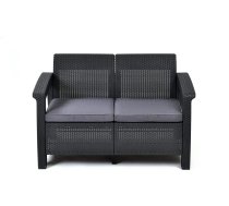 Dārza dīvāns divvietīgs Corfu Love Seat pelēks | 29197359939 | 8711245158730