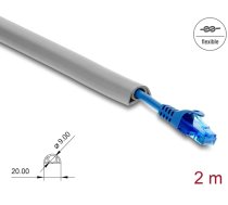 Delock Cable Duct PVC flexible 20 x 10 mm - length 2 m grey | 20765 | 4043619207657 | 20765