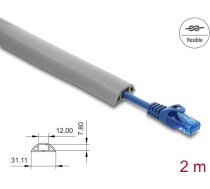Delock Cable Duct PVC flexible 30 x 10 mm - length 2 m grey | 20766 | 4043619207664 | 20766