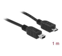 Delock Cable USB 2.0 micro-B male > USB mini male 1 m | 83177 | 4043619831777 | 83177