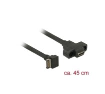 Delock Cable USB 3.1 Gen 2 key A 20 pin male > USB 3.1 Gen 2 USB Type-C™ female panel-mount 45 cm | 85326