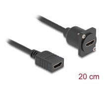 Delock D-Type HDMI cable female to female black 20 cm | 87982 | 4043619879823