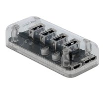 Delock External USB 3.0 Hub with 4 Ports transparent | 64087 | 4043619640874 | 64087
