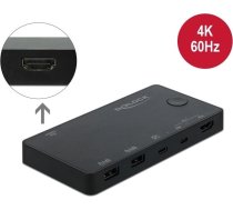 Delock HDMI / USB-C™ KVM Switch 4K 60 Hz with USB 2.0 | 11477 | 4043619114771 | 11477