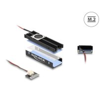 Delock Heat sink with Fan for M.2 SSD 2280 black | 18451 | 4043619184514 | 18451