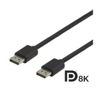DELTACO DisplayPort kabelis, DP 1.4, 7680x4320 60 Hz, 1,5 m, melns | 201906111025  | 733304803238 | DP8K-1015