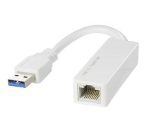 DELTACO USB 3.0 network adapter, Gigabit, 1xRJ45, 1xUSB3.0 Type A ha, white / USB3-GIGA4 | 201802090033  | 734000469040 | USB3-GIGA4