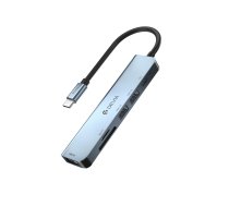 Devia adapter HUB 5in1 USB-C 3.1 to 3x USB 3.0 + SD|TF + PD deep gray | EC135  | 6938595384882 | EC135
