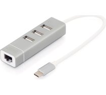 Digitus USB Type-C? 3-Port Hub + Fast Ethernet LAN Adapter | DA-70253 | 4016032385998
