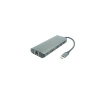 Dock station USB C, HDMI, RJ45, 2xUSB, C USB port for charging, memory card readers, black 733304802101 / USBC-1266 | 201702170001  | 733304802101 | AD-WH-2911-280