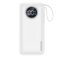 Dudao powerbank 10000mAh USB-A | USB-C 22.5W with built-in Lightning cable and USB-C white (K15sW) | K15sW  | 6973687247188 | K15sW
