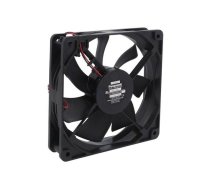 Fan: DC; axial; 12VDC; 120x120x25mm; 114m3/h; 30dBA; ball; 1900rpm | ASFP12371  | ASFP12371