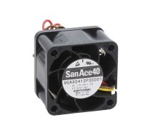 Fan: DC; axial; 12VDC; 40x40x28mm; 54m3/h; 64dBA; ball bearing | 9GAX0412P3S001  | 9GAX0412P3S001