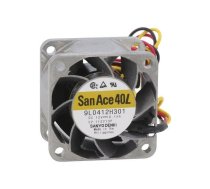 Fan: DC; axial; 12VDC; 40x40x28mm; 9.6m3/h; 40dBA; ball; 8400rpm | 9L0412H301  | 9L0412H301