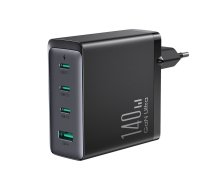 Fast charger GaN 140W 3 x USB-C | USB-A Joyroom JR-TCG05EU - black + USB-C cable - USB-C 240W 1.2m | JR-TCG05EU  | 6956116769796 | JR-TCG05EU