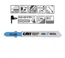 Figūrzāģa asmeņi metālam 50x1,2mm Z21TPI HSS 5 gab., CMT | JT118A-5_CMT | 664252038893 | JT118A-5&CMT