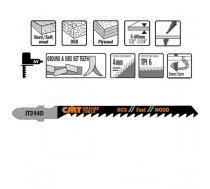 Figūrzāģa asmens kokam HCS, 5 gab. 75x4mm Z6TPI, CMT | JT244D-5_CMT | 664252038992 | JT244D-5&CMT