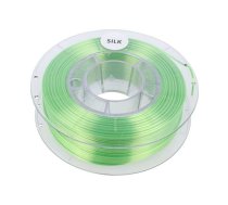 Filament: SILK; Ø: 1.75mm; green (light); 225÷245°C; 330g | DEV-SILK1.75-0.3BG  | SILK 1,75 BRIGHT GREEN 0,33