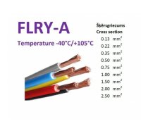FLRY-A auto instalācijas kabelis 0.22mm² BALTS 100m spole | FLRY022WH100A  | 3100000534356
