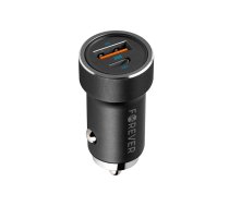 Forever CC-06 PD3.0 + QC3.0 car charger 1x USB-C 1x USB 20W black | GSM112638  | 5900495950918 | GSM112638