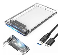 Fusion 2,5" ārējais cietā diska korpuss SATA III | USB 3.0 caurspīdīgs | FUSHDDC30TP  | 4752243045428 | FUSHDDC30TP