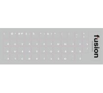 Fusion laminētas tastatūras uzlīmes RU caurspīdīgas | baltas | FUS-UZ-GR-TRA  | 4752243020708 | FUS-UZ-GR-TRA