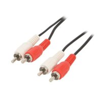 Gembird 2 x RCA Male - 2 x RCA Male 1.8m Black | CCA-2R2R-6
