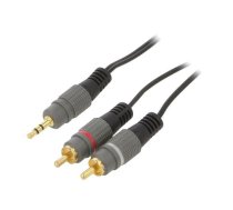 Gembird 3.5 mm stereo - 2 RCA 2.5m | CCA-352-2.5M | 8716309104777