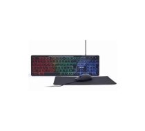 Gembird 3-in-1 Backlight Desktop Set Black | KBS-UML-01 | 8716309120470 | 84716060
