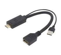 Gembird Active 4K HDMI to DisplayPort Adapter Black | A-HDMIM-DPF-01 | 8716309121484