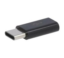 Gembird OTG USB Type C Male - MicroUSB Female Black | A-USB2-CMMF-01 | 8716309095426