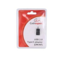 Gembird Type C Male - USB Female Black | A-USB2-CMAF-01 | 8716309093460 | KBAGEMADA0015