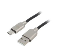 Gembird USB Male - USB Type C Male Premium rubber 1m Black | CC-USB2R-AMCM-1M  | 8716309106344