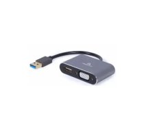 Gembird USB to HDMI + VGA Display Adapter Space Grey | A-USB3-HDMIVGA-01 | 8716309121330 | KA-AV-GEM-205