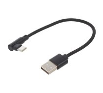 Gembird USB Type-C Male - USB Male 0.2m Black | CC-USB2-AMCML-0.2M  | 8716309117760