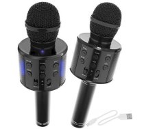 Goodbuy karaoke mikrofons ar iebūvētu Bluetooth skaļruni | 3W | aux | balss modulators | USB | Micro SD melns | GBMIK3WBK  | 4752243028971 | GBMIK3WBK